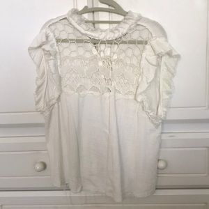 Free People Cream Top